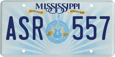 MS license plate ASR557