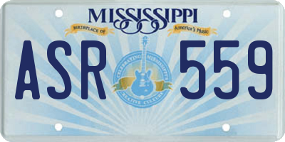 MS license plate ASR559