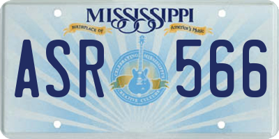 MS license plate ASR566
