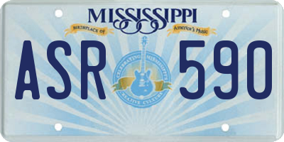 MS license plate ASR590