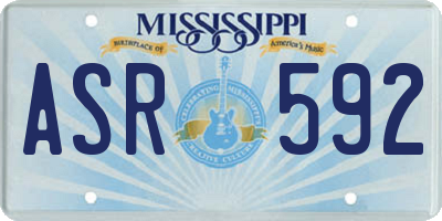 MS license plate ASR592