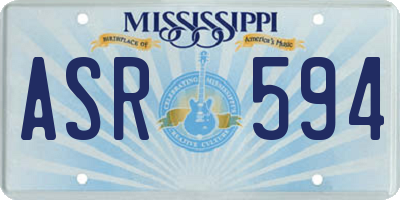 MS license plate ASR594