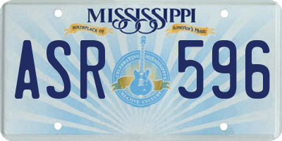 MS license plate ASR596