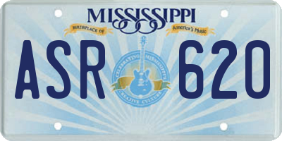 MS license plate ASR620