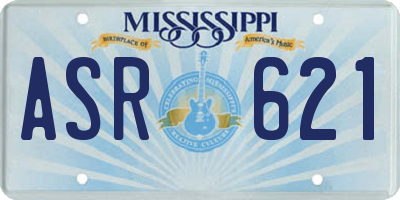MS license plate ASR621