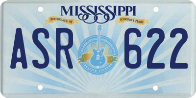 MS license plate ASR622