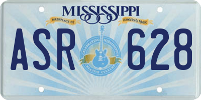 MS license plate ASR628