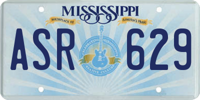 MS license plate ASR629