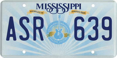 MS license plate ASR639