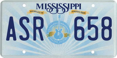 MS license plate ASR658