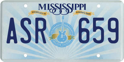 MS license plate ASR659