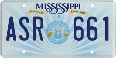 MS license plate ASR661