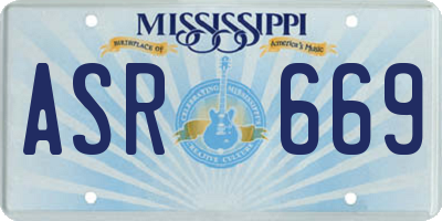 MS license plate ASR669
