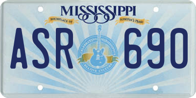 MS license plate ASR690