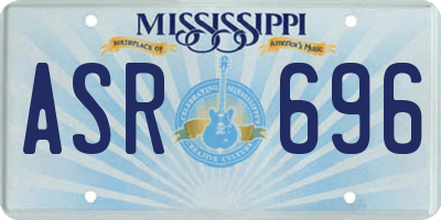 MS license plate ASR696