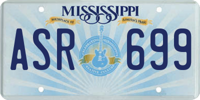 MS license plate ASR699