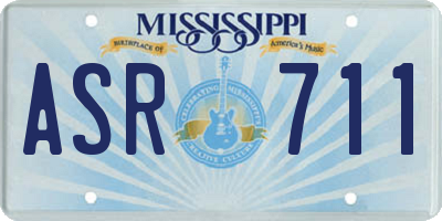 MS license plate ASR711