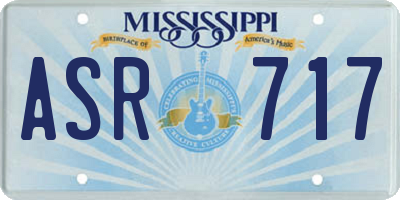 MS license plate ASR717