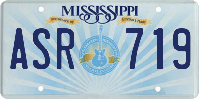 MS license plate ASR719