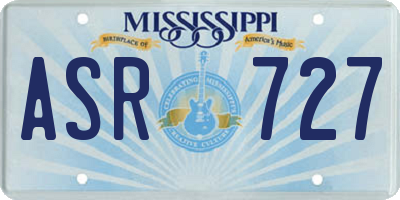MS license plate ASR727