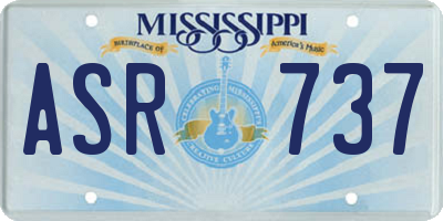 MS license plate ASR737