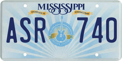 MS license plate ASR740