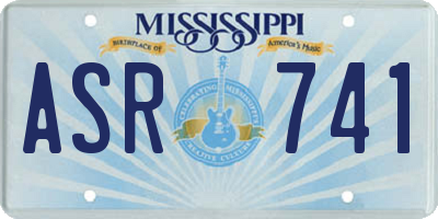 MS license plate ASR741