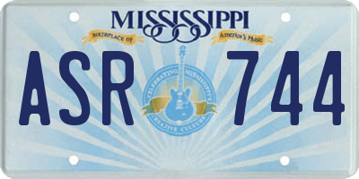 MS license plate ASR744