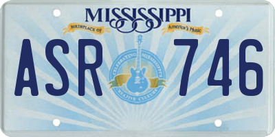 MS license plate ASR746
