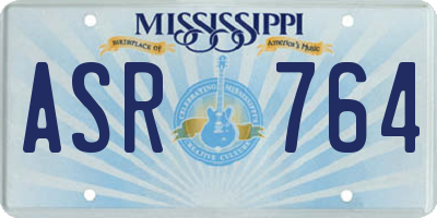 MS license plate ASR764