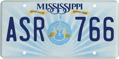 MS license plate ASR766