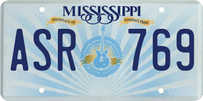 MS license plate ASR769