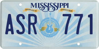 MS license plate ASR771