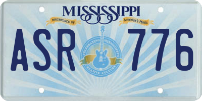 MS license plate ASR776