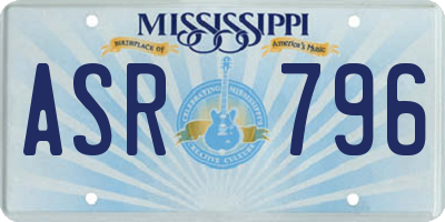 MS license plate ASR796
