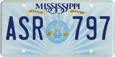 MS license plate ASR797