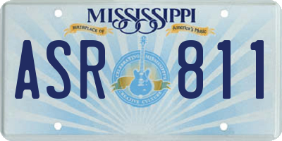 MS license plate ASR811