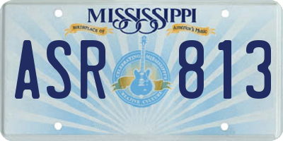 MS license plate ASR813