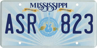 MS license plate ASR823
