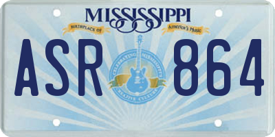 MS license plate ASR864