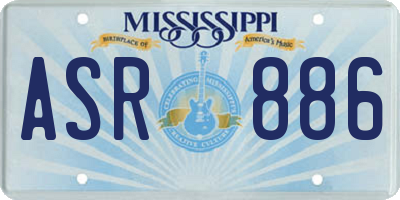 MS license plate ASR886