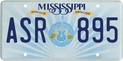 MS license plate ASR895