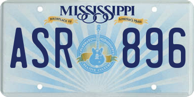 MS license plate ASR896
