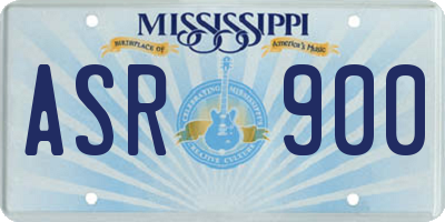 MS license plate ASR900