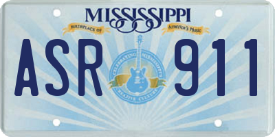 MS license plate ASR911