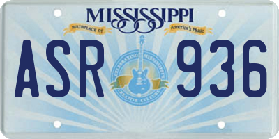 MS license plate ASR936