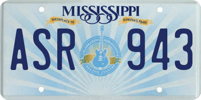 MS license plate ASR943