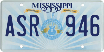 MS license plate ASR946