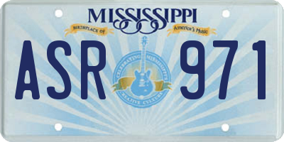 MS license plate ASR971