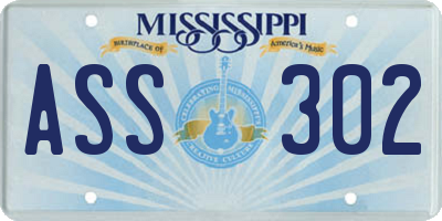 MS license plate ASS302